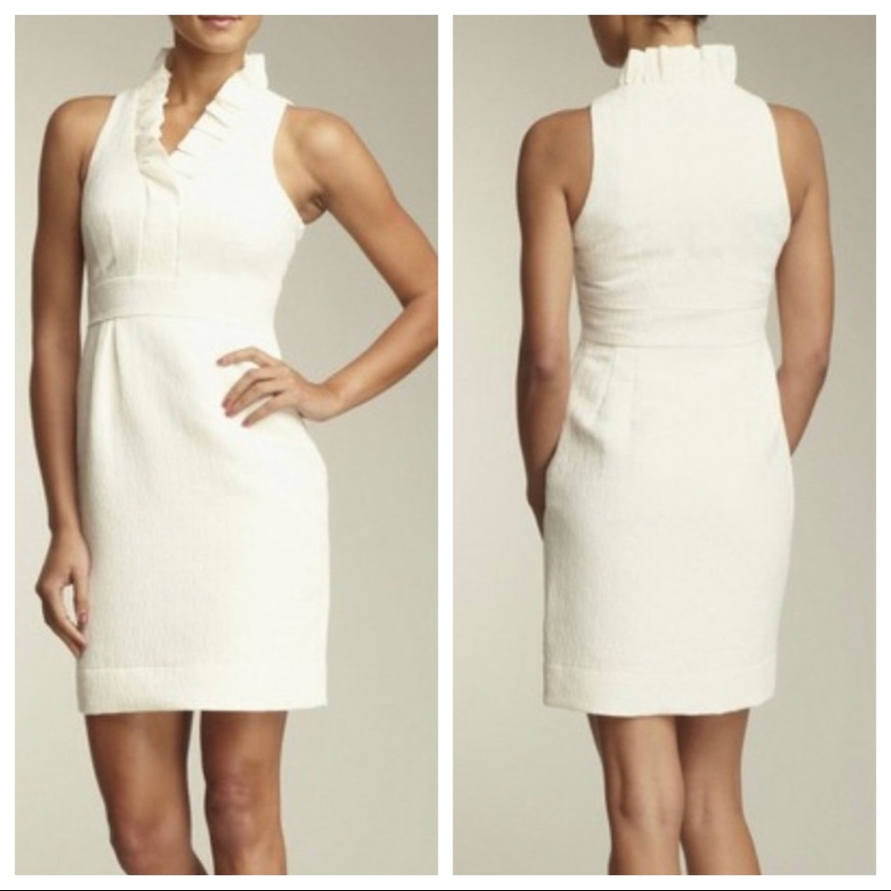 Just...Taylor Ruffled Neck Dress, Size 8